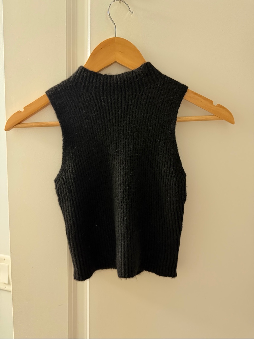 Altar'd State Black Sleeveless Turtleneck Knit Top